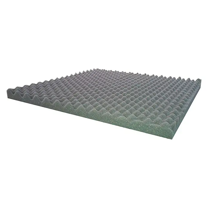 Chova Placa absorbente acústica Marina - 50 x 50 x 3 cm, Espuma de PU, Autoextinguible - Panel de espuma acústica gris con estructura de cartón de huevos para absorber el sonido y reducir el eco en salas.