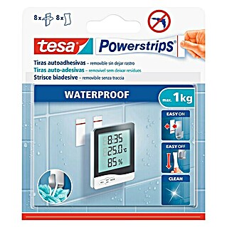 Tesa Powerstrips Waterproof Tira autoadhesiva S (8 ud.)