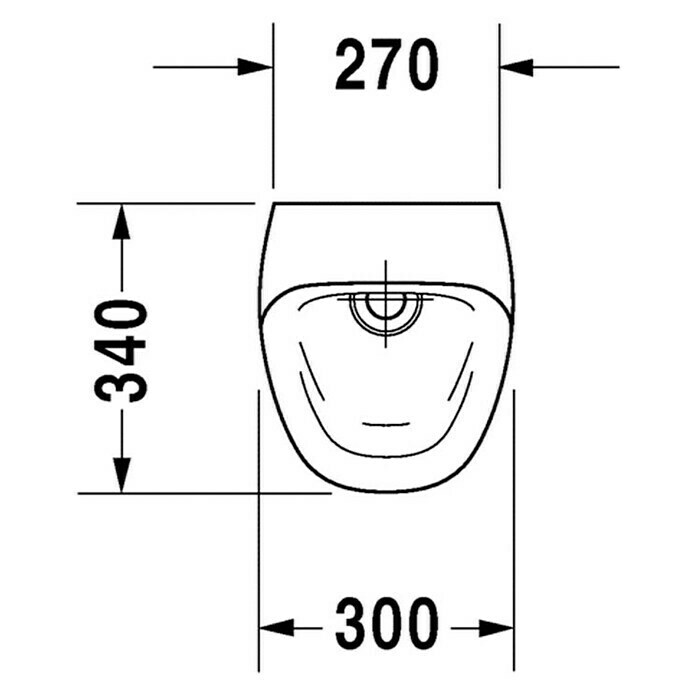 Duravit DuraStyle Urinal (Zulauf: Hinten, Druckspülung, Weiß)