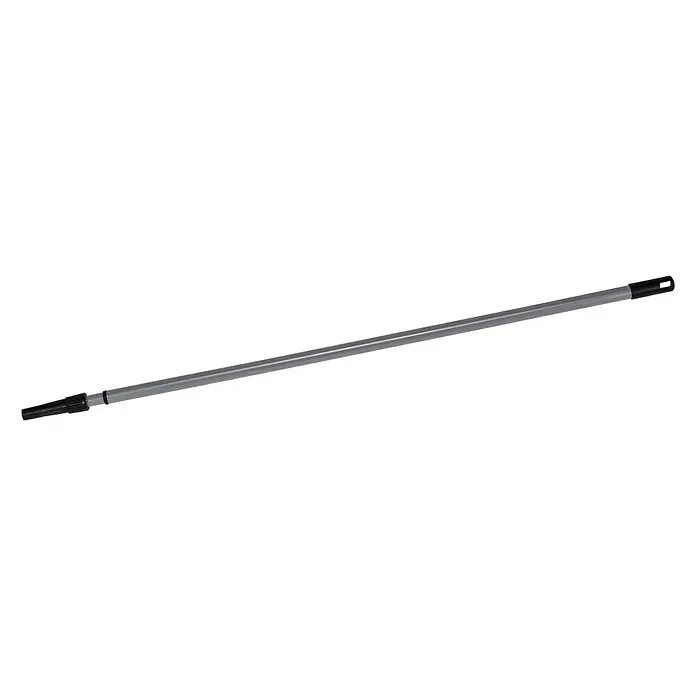 swingcolor Teleskopstab - Länge Teleskopstange: 115 cm - 200 cm, Aluminium - Eine Stange mit einem schwarzen Ende und einem grauen Schaft, die sich auf einem schwarzen Hintergrund befindet.