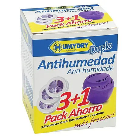 Humydry  Pack deshumidificador Duplo 3+1