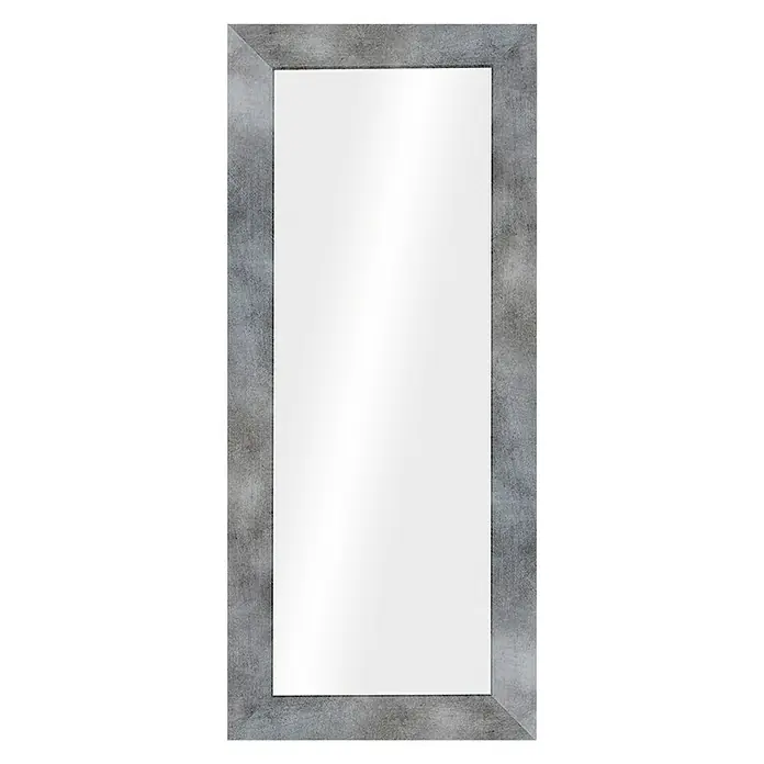 Rahmenspiegel Jyvaskyla - 60 x 148 cm, Beton, Holz - Elegante Ganzkörperspiegel mit einem stilvollen silberfarbenen Rahmen, der jedem Raum eine moderne Note verleiht und das Licht optimal reflektiert.