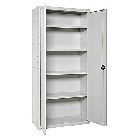 Simonrack Simonlocker Armario multiusos metálico Multi Professional (L x An x Al: 40 x 80 x 180 cm, Número de puertas: 2 ud., Gris)