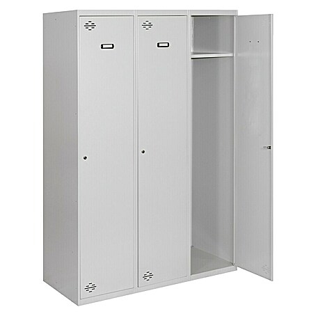 Simonrack Simonlocker Taquilla Prof. Single (L x An x Al: 50 x 120 x 180 cm, Número de puertas: 3 ud., Gris/Gris)