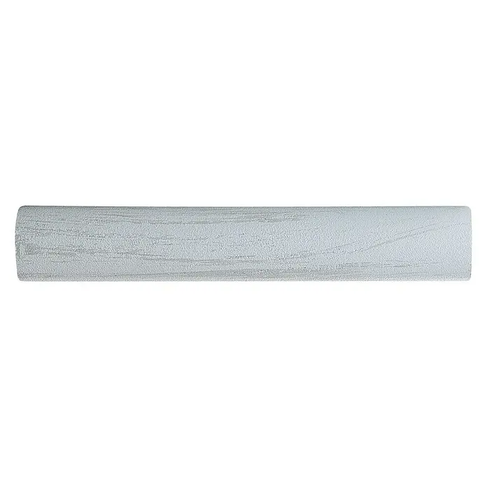 Barra para cortinas Antique blanco y beige - Ø x L: 22 mm x 250 cm, Metal - Estante de pared gris alargado con una sutil veta de madera para una decoración de pared elegante. Un elemento de estantería práctico y decorativo.