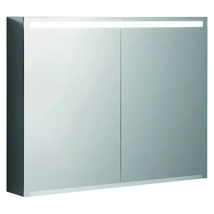 Geberit LED-Spiegelschrank Option - B x H: 90 x 70 cm, Holz, Grafit - Rechte Seitenansicht