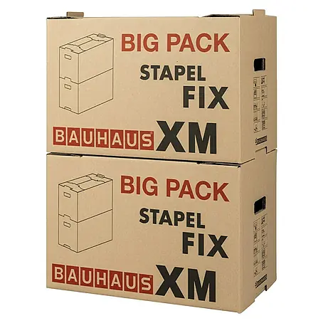 BAUHAUS  Juego de cajas de embalaje XM Stapel-Fix