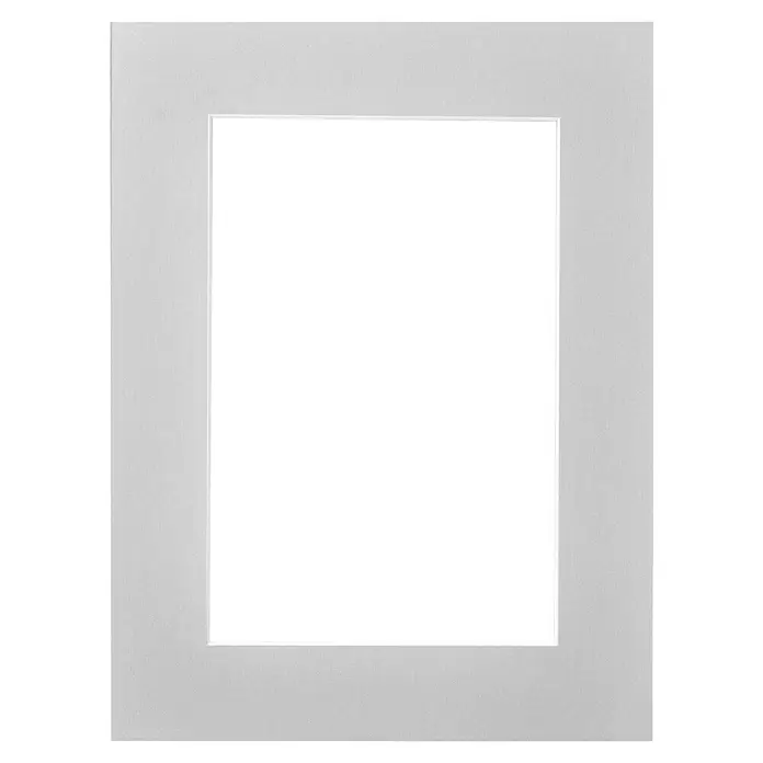 Nielsen Passepartout - 30 x 40 cm, Wachsgrau, Bildformat: 20 x 30 cm - Hellgraues rechteckiges Passepartout.