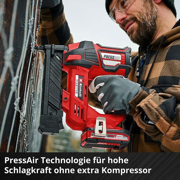 Einhell Power X-Change 18V Akku-Tacker FIXETTO 18/38 S Professional (Ohne Akku, Breite Klammer: 5,7 mm) | BAUHAUS