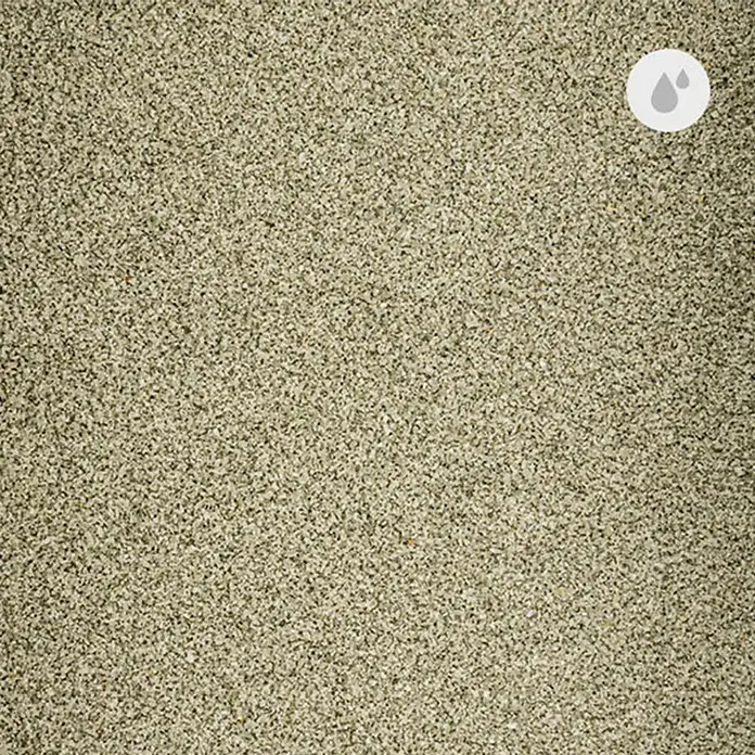 Min2C Fugensplitt - Hellgrau, Körnung: 1 mm - 3 mm, 25 kg - Detailaufnahme eines hellbeigen Teppichs mit wasserabweisender Ausrüstung, ideal für stark frequentierte Bereiche.