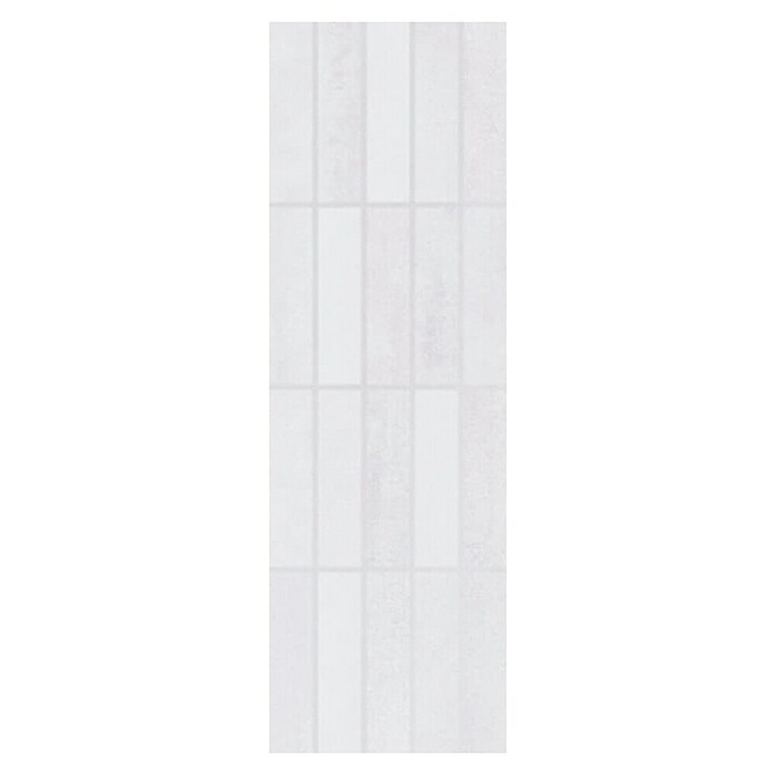 Zidna pločica Brienz  (60 x 20 cm, Bijela, Mat, Dizajn pločica: Prugasto) | BAUHAUS