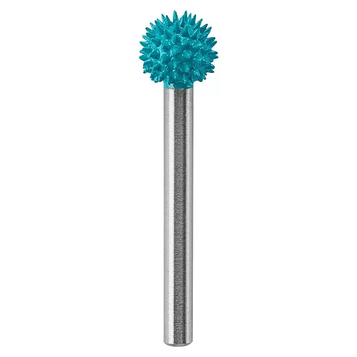 Dremel Fräser MAX Power Carving 9951 - Arbeitsdurchmesser: 9 mm, Max. Drehzahl: 35.000 U/min, 1 Stk. - Türkisfarbener, stacheliger Fräskopf mit Metallschaft zum Schnitzen oder Schleifen.