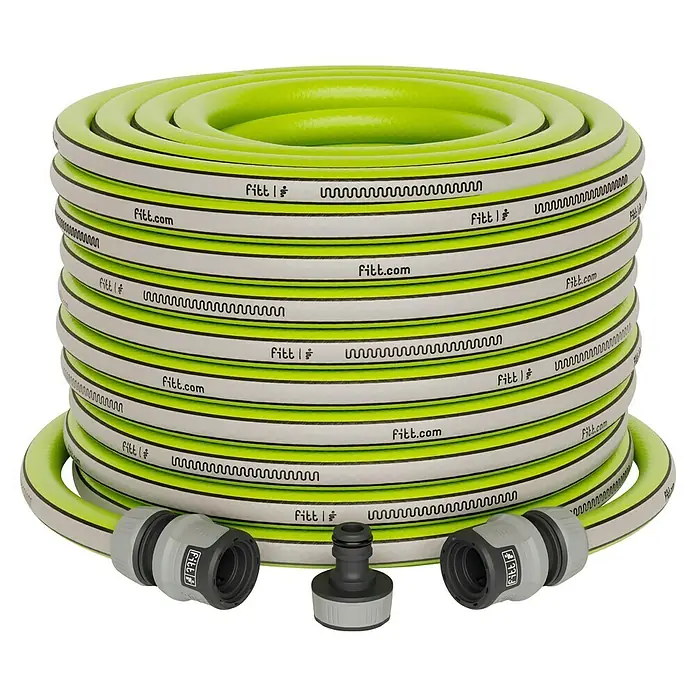 Fitt Gartenschlauch - Länge: 20 m, Schlauchdurchmesser: 13 mm - Eine Rolle des FITT Gartenschlauchs mit Anschlussstücken, perfekt für die Bewässerung Ihres Gartens und Rasens.