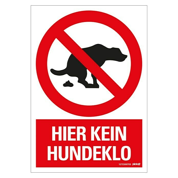 Pickup VerbotsschildMotiv: Kein Hundeklo, L x B: 23 x 33 cm Top View