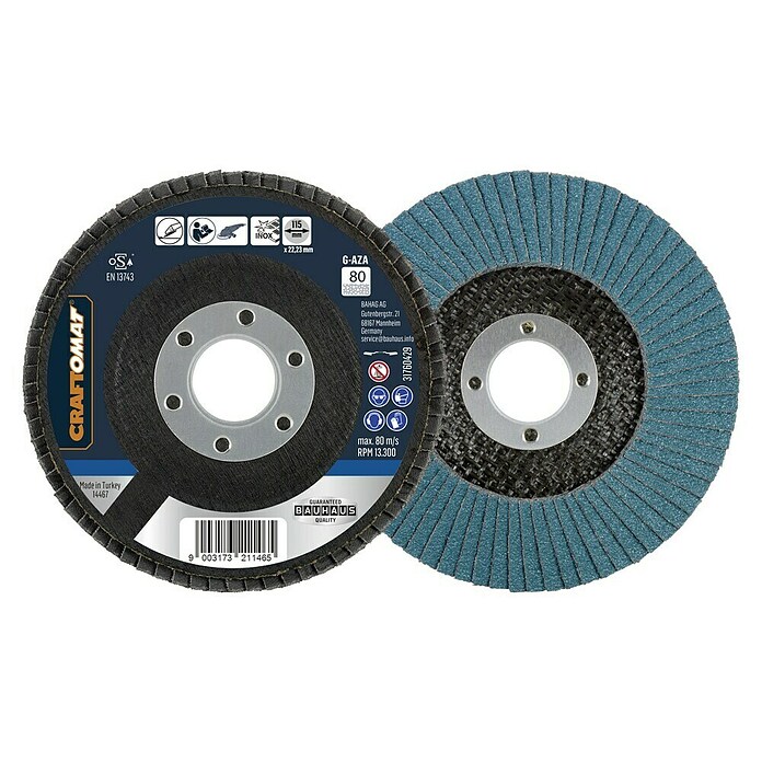 Craftomat Lamellenschijf G-AZA (Schijfdiameter: 115 mm, Korreling: 80) | BAUHAUS