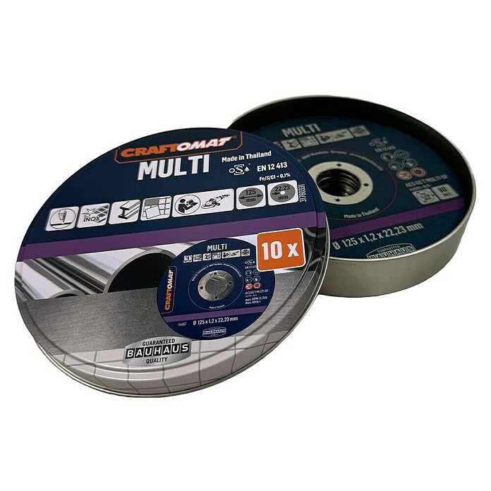 Craftomat Trennscheibe ACS60T Multi-BF (Durchmesser Scheibe: 125 mm, Stärke Scheibe: 1,2 mm, 10 Stk.) | BAUHAUS