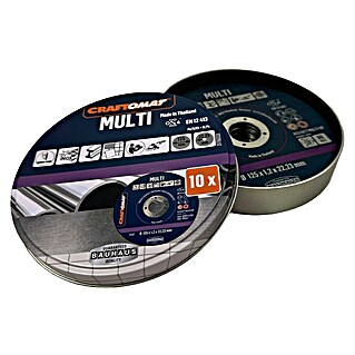 Craftomat Trennscheibe ACS60T Multi-BF (Durchmesser Scheibe: 125 mm, Stärke Scheibe: 1,2 mm, 10 Stk.)