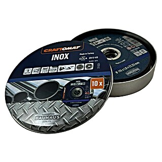 Craftomat Trennscheibe AS60T INOX-BF (Geeignet für: Edelstahl, Durchmesser Scheibe: 115 mm, Stärke Scheibe: 1 mm, 10 Stk.)