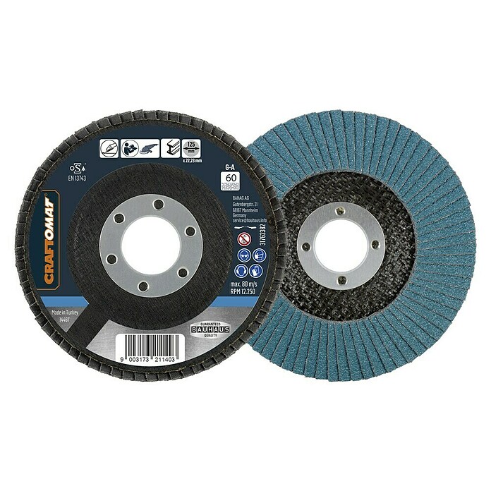 Craftomat Lamellenschijf (Diameter: 125 mm, Korreling: 80) | BAUHAUS