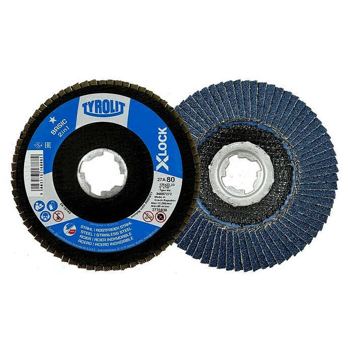 Tyrolit Lamellenschijf Zircon Power 80 X-Lock (Diameter: 125 mm, Korreling: 80) | BAUHAUS