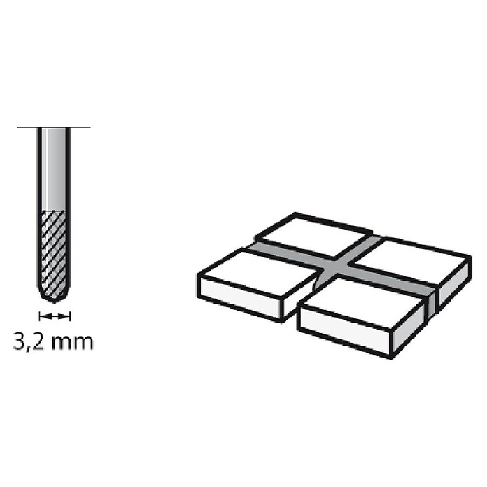 Dremel Rezkar za fuge Mod. 570  (Delovni premer: 3,2 mm, Trda kovina) | 2551 - Zubehör Multifunktion/Modellbau | BCDA - Zubeh Bohrm/Bohrhämmer/Akkumasch | BCD - Maschinenzubehör | BC - Maschinenzubehör | B - Werkz/Masch/Maschzubeh/Auto | BAUHAUS