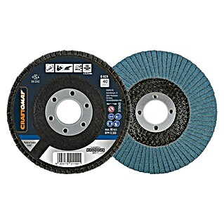 Craftomat Fächerscheibe (Durchmesser: 115 mm, Körnung: 40)