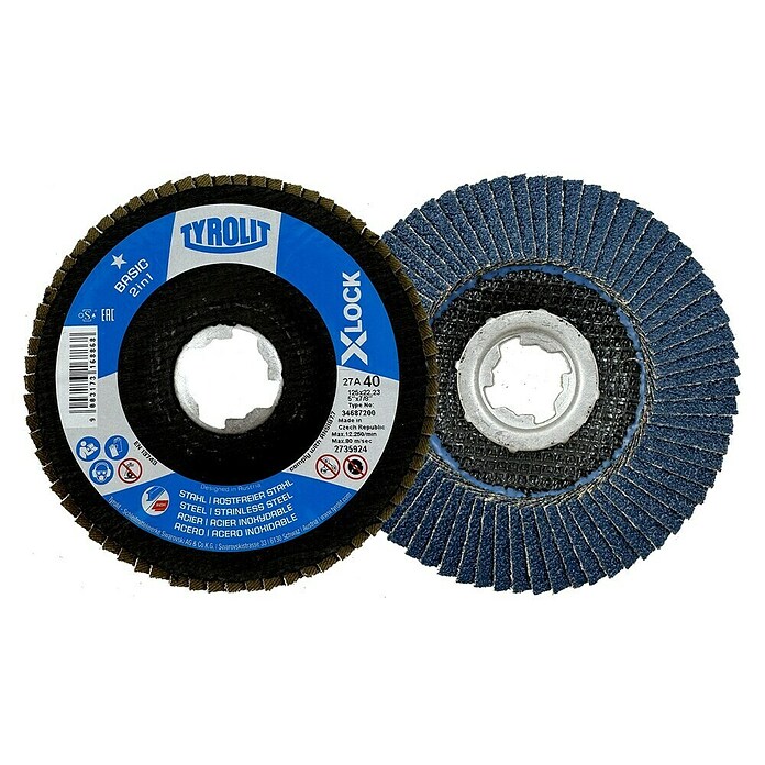 Tyrolit Lamellenschijf Zircon Power 40 X-Lock (Diameter: 125 mm, Korreling: 40) | BAUHAUS