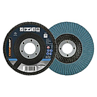 Craftomat Fächerscheibe (Durchmesser: 115 mm, Körnung: 60)