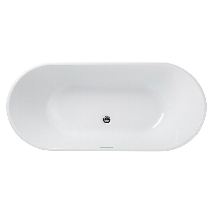 Camargue Bañera independiente Malmo (L x An: 70 x 150 cm, Negro/Blanco) | BAUHAUS