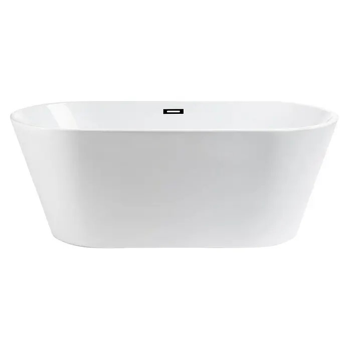 Camargue Bañera independiente Odense - L x An: 75 x 170 cm, Acrílico, Blanco - Bañera exenta blanca con protección contra desbordamiento rectangular, ideal para baños lujosos y experiencias de baño relajantes.