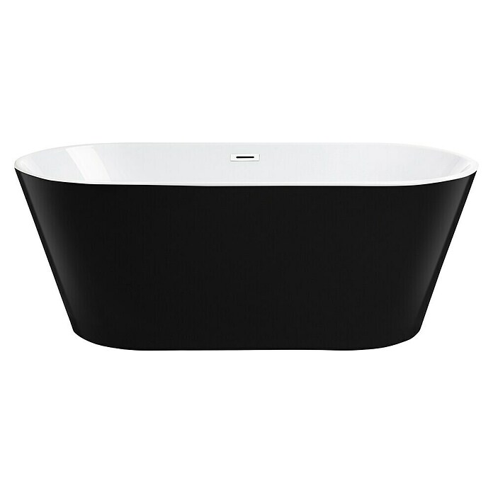 Camargue Bañera independiente Malmo (L x An: 70 x 150 cm, Negro/Blanco) | BAUHAUS