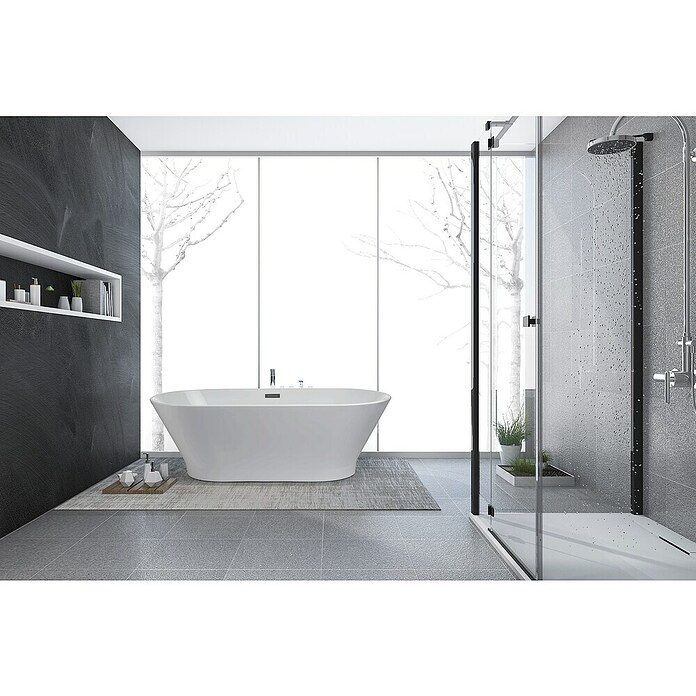 Camargue Bañera independiente Oslo (L x An: 80 x 170 cm, Acrílico, Blanco) | BAUHAUS