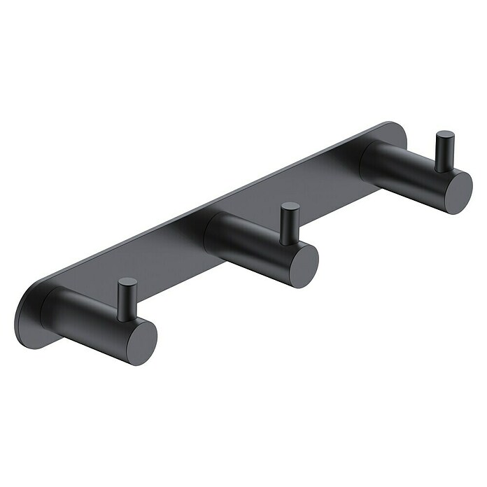 Camargue Carlit Colgador de baño (Número de ganchos: 3 ud., Negro) | BAUHAUS