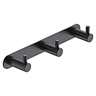 Camargue Carlit Colgador de baño (Número de ganchos: 3 ud., Negro)