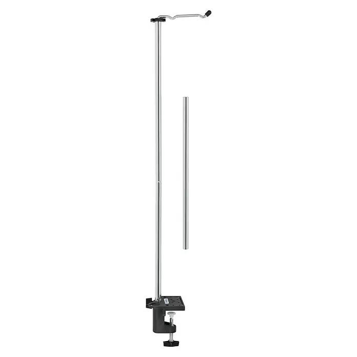 Dremel Soporte para herramientas 2222 - Apto para: Multi-Herramientas - Soporte para multiherramienta Dremel con base de sujeción negra, poste cromado ajustable y brazo voladizo.