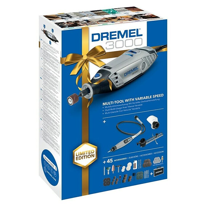 Dremel Multiherramienta 3000-3/45 (130 W, 10.000 r.p.m. - 33.000 r.p.m., 45 piezas) | BAUHAUS
