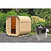 Karibu Fasssauna Quadro (Elektroofen, Holz, L x B x H: 175 x 199 x 205 cm) | BAUHAUS
