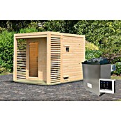 Karibu Saunahaus Angkor (Elektroofen, Steuerung Ofen: Extern, L x B x H: 276 x 231 x 231,5 cm) | BAUHAUS