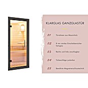 Karibu Saunahaus Tyr (L x B x H: 287,5 x 219,5 x 244 cm, Schwarz, 9 KW Ofen mit interner Steuerung) | BAUHAUS