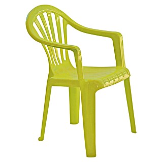 Silla de jardín infantil Arnau (L x An x Al: 36 x 32,5 x 49 cm, Verde, Polipropileno, Apilable)