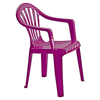Silla de jardín infantil Arnau (L x An x Al: 36 x 32,5 x 49 cm, Fucsia, Polipropileno, Apilable)