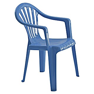 Silla de jardín infantil Arnau (L x An x Al: 36 x 32,5 x 49 cm, Azul, Polipropileno, Apilable)