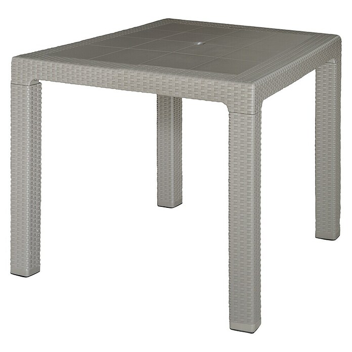 Mesa de jardín Lasarte (L x An x Al: 80 x 80 x 72 cm, Tecnopolímero/Fibra de vidrio, Taupé) | BAUHAUS