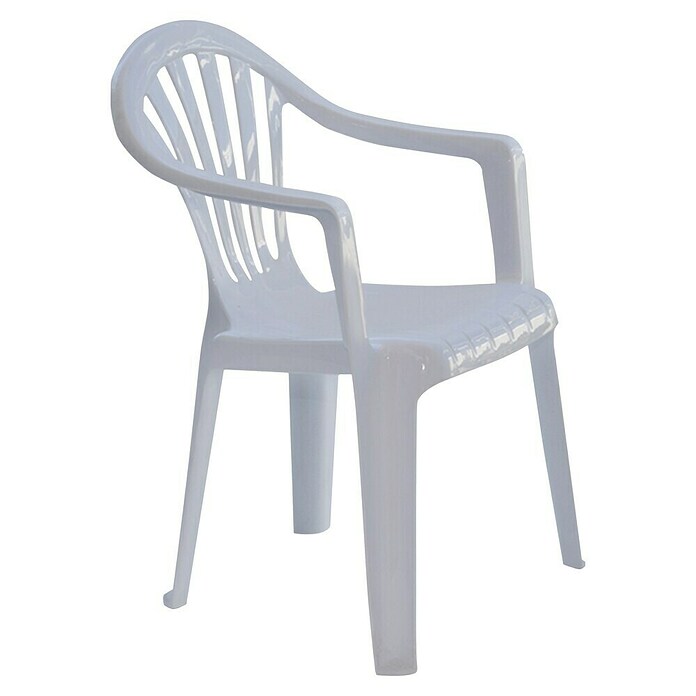 Silla de jardín infantil Arnau (L x An x Al: 36 x 32,5 x 49 cm, Blanco, Polipropileno, Apilable) | BAUHAUS