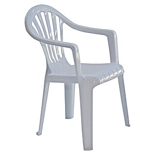 Silla de jardín infantil Arnau (L x An x Al: 36 x 32,5 x 49 cm, Blanco, Polipropileno, Apilable)