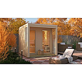Karibu Saunahaus Angkor (Elektroofen, Steuerung Ofen: Extern, L x B x H: 276 x 231 x 231,5 cm)