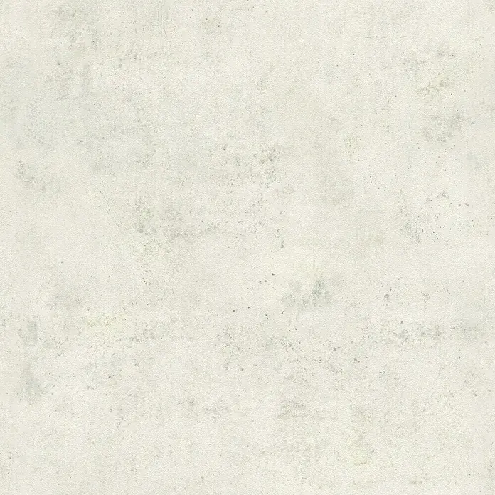Rasch Vliestapete Beton - Weiß, Betonoptik, 10,05 x 0,53 m - Das Bild zeigt eine detaillierte Nahaufnahme einer hellen, leicht strukturierten Oberfläche, die eine subtile, ungleichmäßige Textur aufweist.
