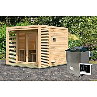 Karibu Saunahaus Angkor (Elektroofen, Steuerung Ofen: Extern, L x B x H: 276 x 276 x 231,5 cm)