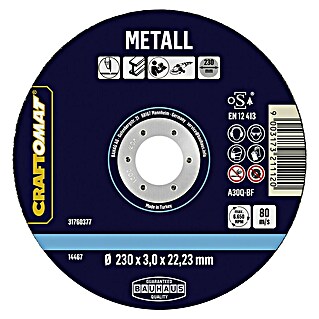 Craftomat Trennscheibe A30Q-BF (Geeignet für: Metall, Durchmesser Scheibe: 230 mm, Stärke Scheibe: 3 mm)