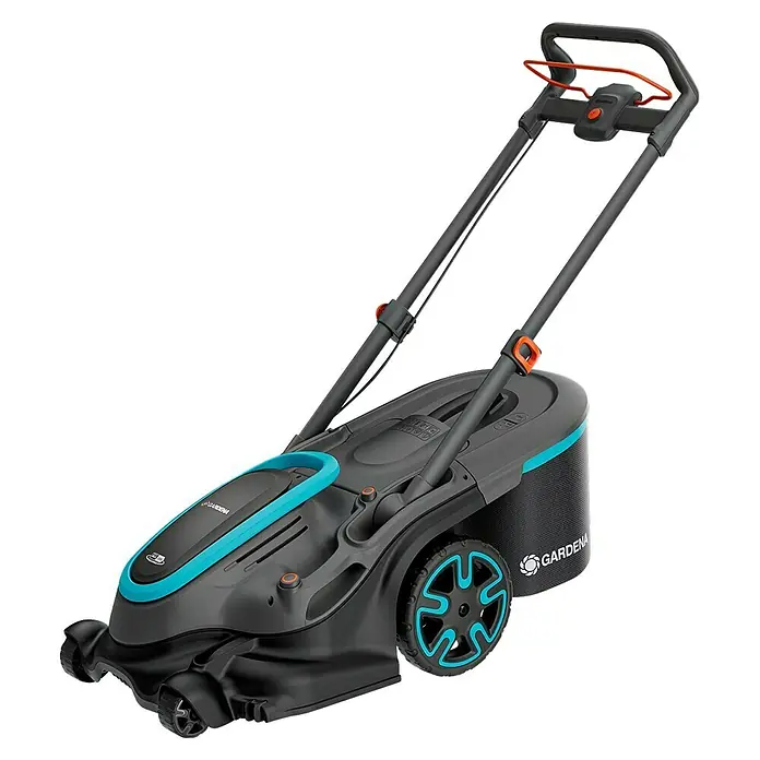 Gardena Power for All 18V Akku-Rasenmäher PowerMax Duo 46/36V - 18 V, 2 Akkus, 4 Ah, Schnittbreite: 46 cm - Gardena Akku-Rasenmäher mit praktischem Fangkorb und ergonomischem Griff für müheloses Rasenmähen im Garten.